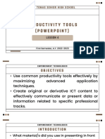 E Tech Lesson 4 Productivity Tools PowerPoint Lesson