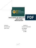 Term Paper On"Applications of Amplitude Modulation"