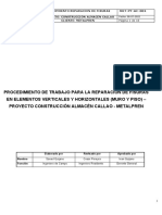 Procedimiento de Trabajo - Reparación de Fisuras