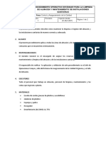 POES PARA EL MANTENIMIENTO DE INSTALACIONES SANITARIAS Apoqua