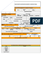 Formato Registro de Investigación de Incidentes y Accidentes de Trabajo