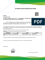 Certificado de Operatividad Detector de Humo