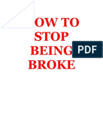 How To Stop Being Broke