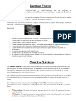 Cambios Fisicos y Quimicos