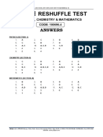 Fiitjee: Reshuffle Test