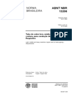 NBR 13206 - 2004 - Tubo de Cobre Leve, Médio e Pesado, Sem Costura, para Condução de Fluidos - Requisitos