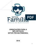 Orientações para A Implantação Do Setor Pré Matrimonial