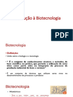 Introdução A Biotecnologia AULA 1