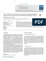 Green Method For Synthesis and Characterization of Gold Nanoparticles Using Lawsonia Inermis Seed Extract and Their Photocatalytic Activity