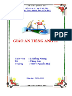 GIÁO ÁN TIẾNG ANH 11 2018-2019