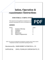 Curing Oven Operation Manual