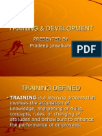 Training & Development: Presented by Pradeep Jawalkote