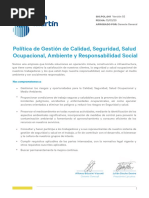 Política de Gestión de Calidad