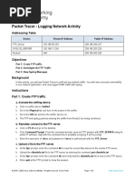 15.2.7 Packet Tracer - Logging Network Activity