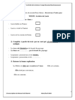 TEXTE: La Lettre de Lucie 1) J'écris Vrai Ou Faux