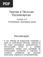 Teorias e Técnicas Psicoterápicas