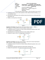 Final Exam of Applied Mathematical in Electrical Engineering (Semester I 2020-2021)