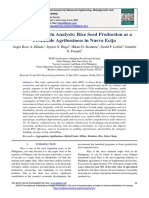 Rice Value Chain Analysis: Rice Seed Production As A Profitable Agribusiness in Nueva Ecija