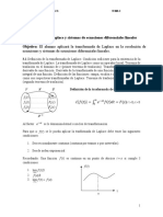 Tema 3 Transformada de Laplace y Sistemas de Ecuaciones Diferenciales