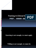 TRAINING IN Clinical SETTING