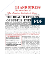 Health Effects of Subtle Energies