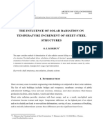 The Influence of Solar Radiation On Temperature Increment of Sheet Steel Structures