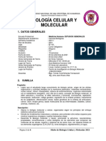 Biologia Celular y Molecular Syllabus