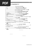 Fill in The Correct Form of The Present Perfect Tense!: Tenses T 27