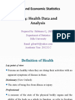 Chapter 4-Health Data Analysis