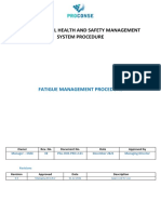 Fatigue Management Procedure