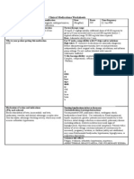 Clinical Medications Worksheets: (Why Med Ordered) Contraindications/warnings/interactions