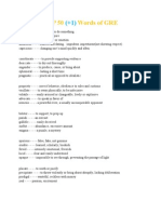 Top 50 GRE Verbal Words