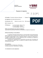 Programa 2022. To. Psicología Del Desarrollo II