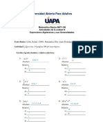 Actividades de La Unidad IV Matematica Basica