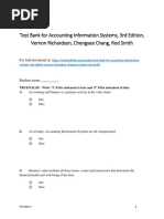 Accounting Information Systems 3rd Edition Vernon Richardson Chengyee Chang Rod Smith