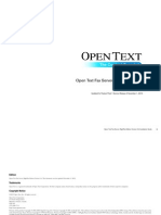 Open Text Fax Server, Rightfax Edition Installation Guide: Updated For Feature Pack 1 Service Release 3 November 1, 2010