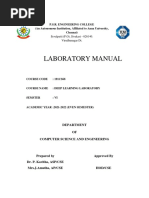 Deep Learning Lab Manual