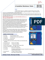 Metravi DIT-321 & DIT-322 - Digital Insulation Tester - Catalogue - June 2022