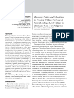 Patronage Politics and Clientelism in Housing Welfare: The Case of Gawad Kalinga (GK) Villages in Parañaque City, The Philippines