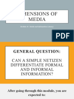 Module 10 Dimensions of Media