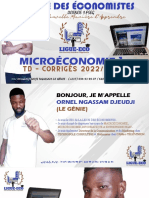 MICROECONOMIE TD CORRIGES 2023 Fiche 1 Et 2