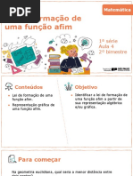 AULA 4 - Lei de Formação de Uma Função Afim