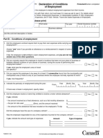 Declaration of Conditions of Employment: Part A - Employee Information (Please Print)