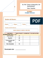 Examen Sarita 1° A