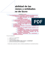 Contabilidad para Asociacion Sin Animos de Lucro