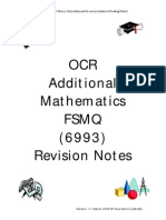 Additional Maths Revision Notes