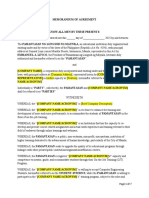 Memorandum of Agreement With Revisions As of 0518