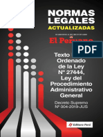 Texto Único Ordenado de La Ley #27444, Ley Del Procedimiento Administrativo General