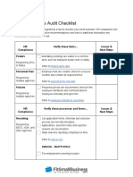 HR Complaince Audit Checklist Template