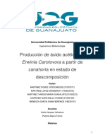 Producción de Ácido Acético Por Erwinia Carotovora A Partir de Zanahoria en Estado de Descomposición